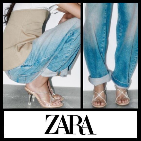 Zara Rhinestone Translucent Heels - NWT - Picture 16 of 17